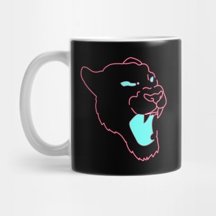 Neon Panther Graphic Illustration Mug